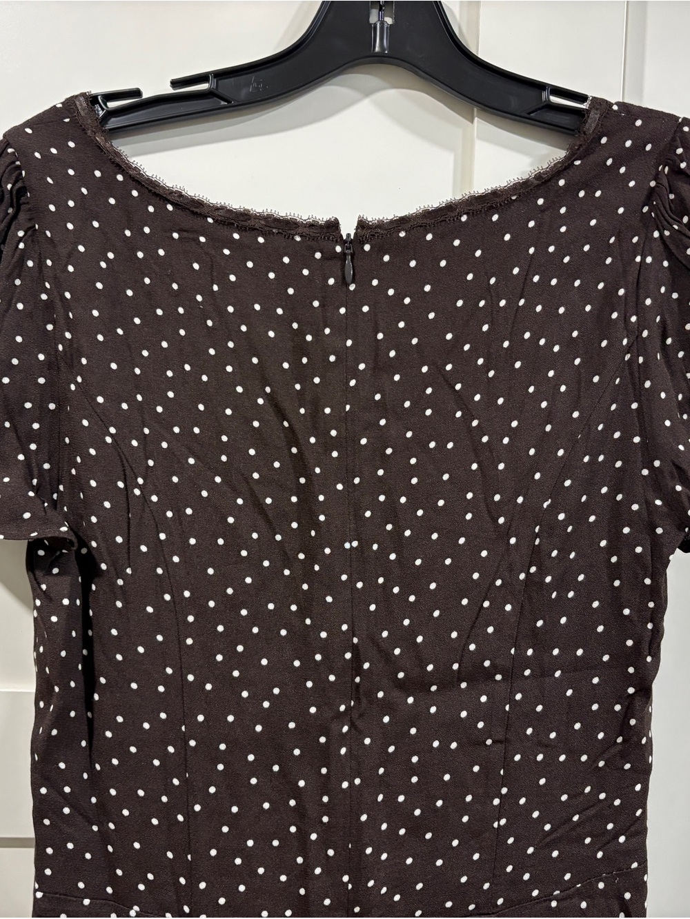 Reformation Afton A-line Maxi Dress with White Polka Dot Print - Picture 8 of 9